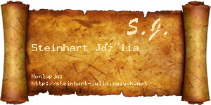 Steinhart Júlia névjegykártya